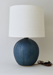 Large Orb Lamp in Poured Ink - Victoria Morris